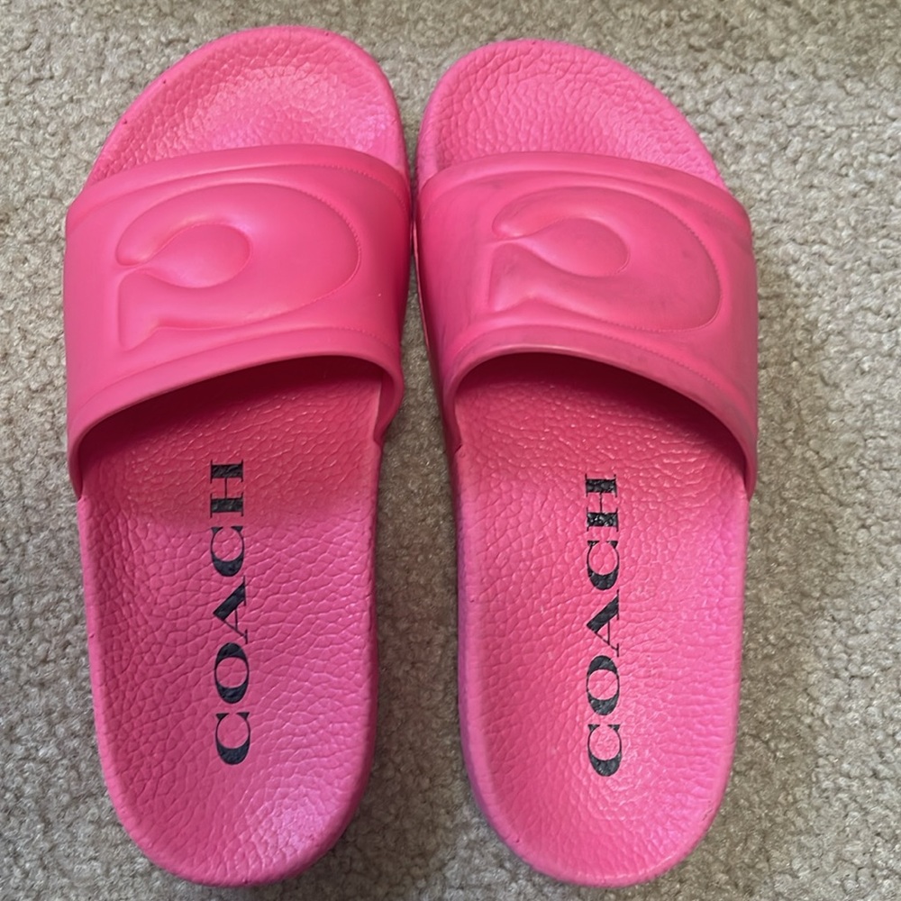 Coach Ulla Rubber Slide Confetti Pink - Picture 7 of 9